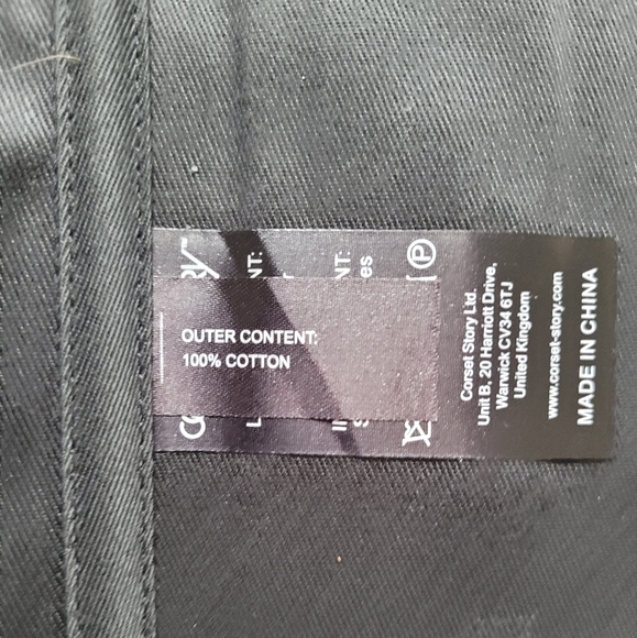 Black Astrology Print Sleeved Corset Top from Corset Study, UK size 18 (US 14) - Picture 6 of 12